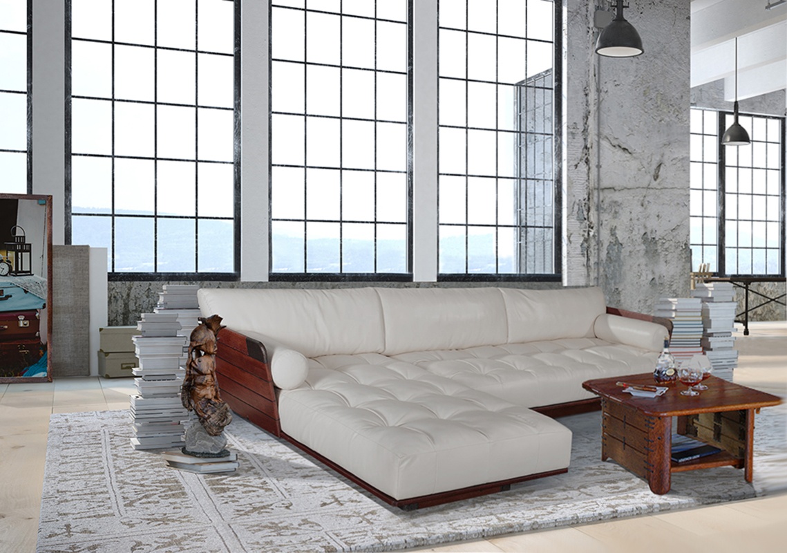 Элитный кожаный угловой диван лакшери (luxury) уровня VERITE-COSMOPOLITAN