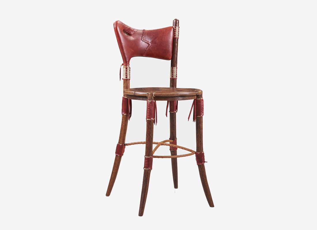 Дизайнерский барный стул из массива кокосовой пальмы COOK ISLAND для дома и дорогого ресторана