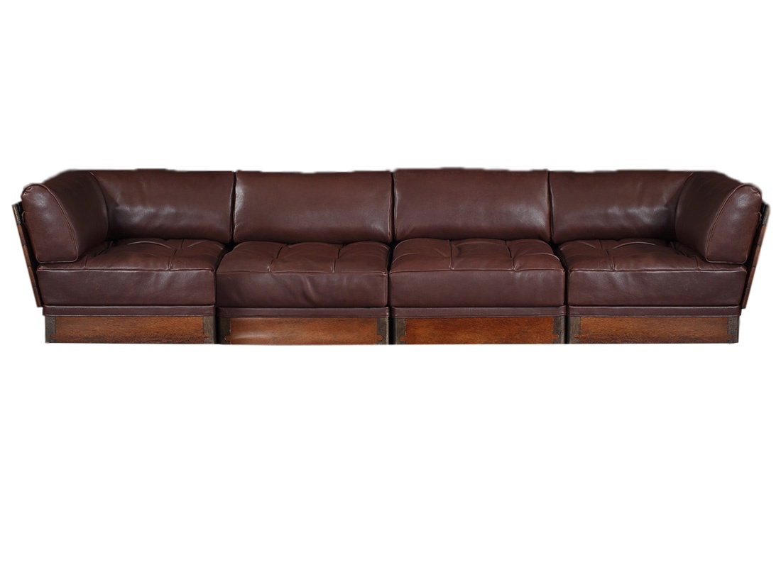 Эксклюзивный кожаный угловой модульный диван премиум класса COSMOPOLITAN