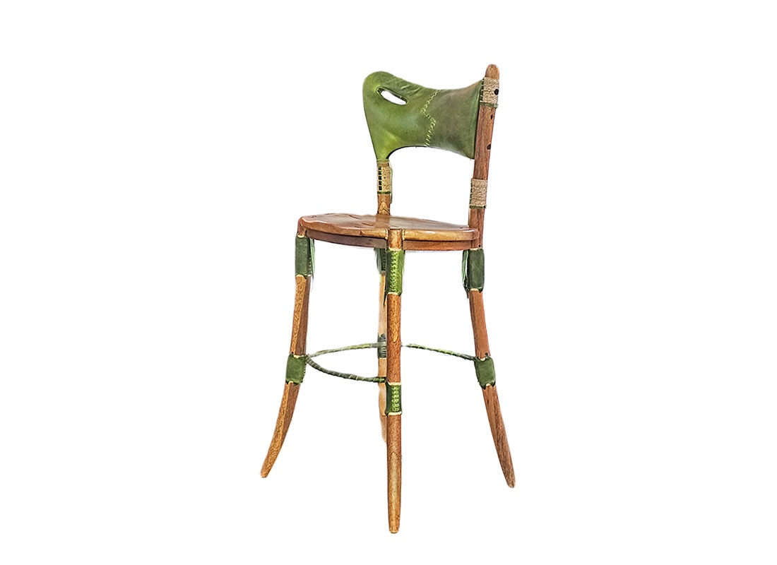 Дизайнерский барный стул из массива кокосовой пальмы COOK ISLAND для дома и дорогого ресторана