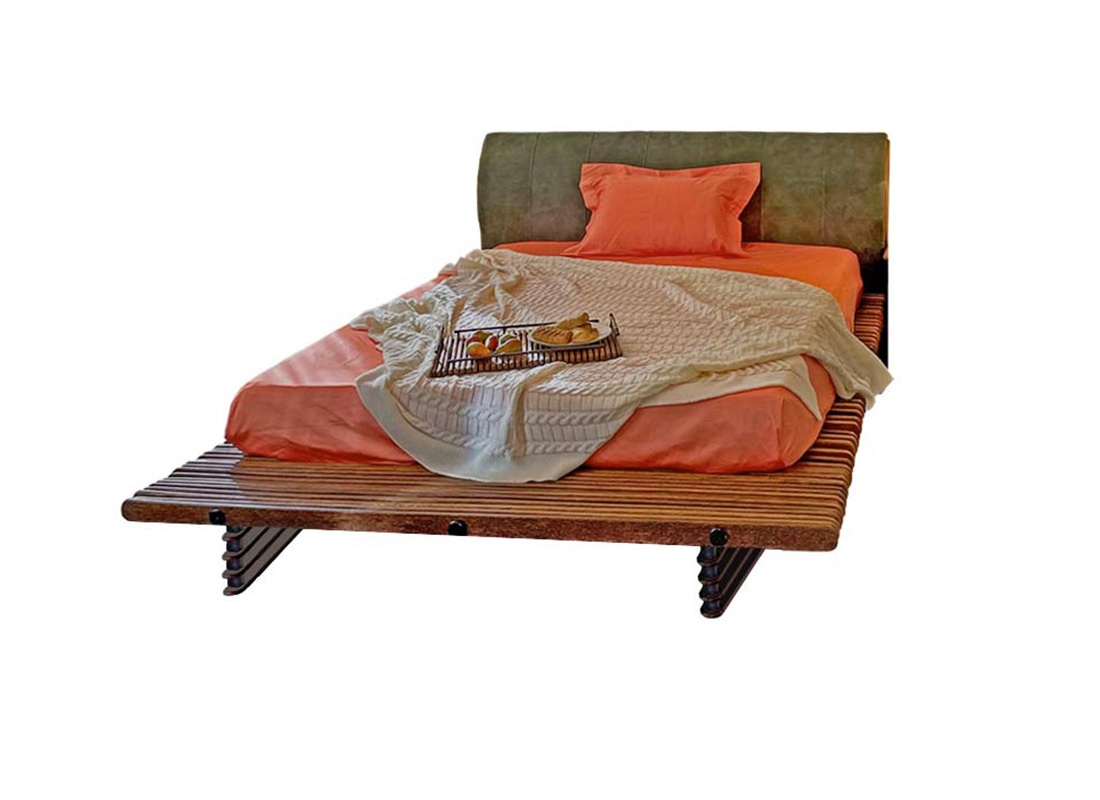 Оригинальная, элитная авторская кровать - необычный, привлекательный дизайн интерьера спальни
