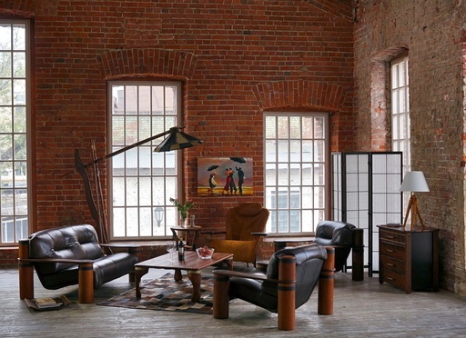 Фото со съемки интерьеров в стиле лофт (loft) с мебелью Pacific Green и Bello interni. Готовые решения для покупателей. 